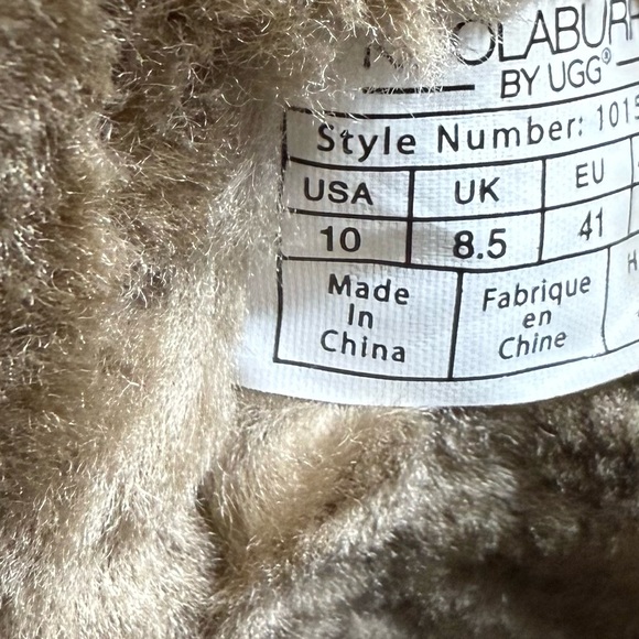 Koolaburra Black Suede Boots with Tan Soles Women SZ 10 Box5 - Picture 5 of 6